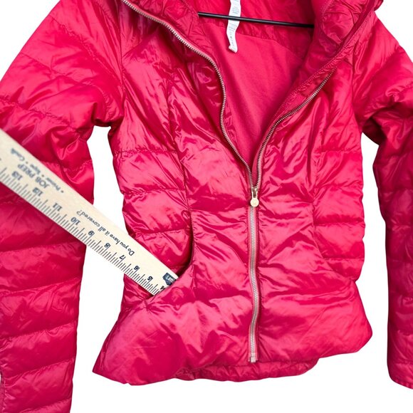 Lululemon Red Puffer Coat Jacket Women's Sz 4 Lightweight Nylon Insulated Zip-Up - Picture 10 of 12